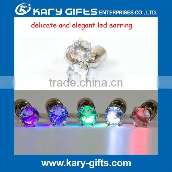 amazing shining party favor led flashing magnet earring
