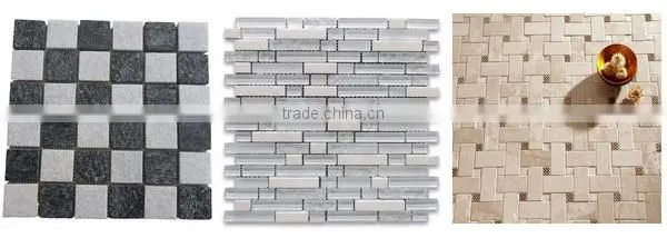 Newsar 1'' Gray Wooden Marble Hexagon Light Grain Wood Mosaic for Bathroom