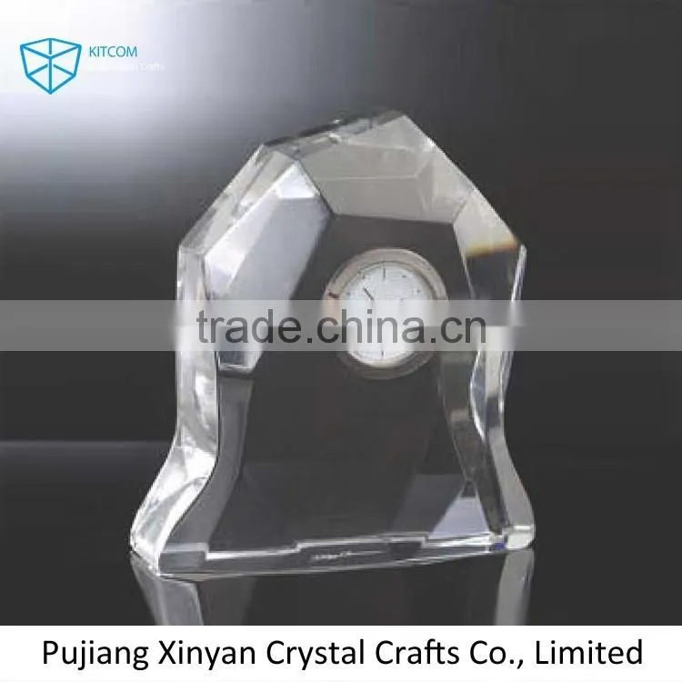 Top fashion excellent quality office gift crystal clock for sale