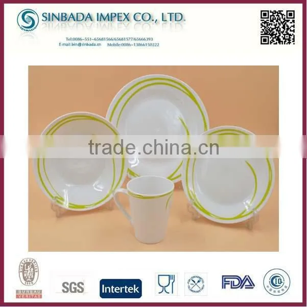 fancy ceramic porcelain square dinnerware set