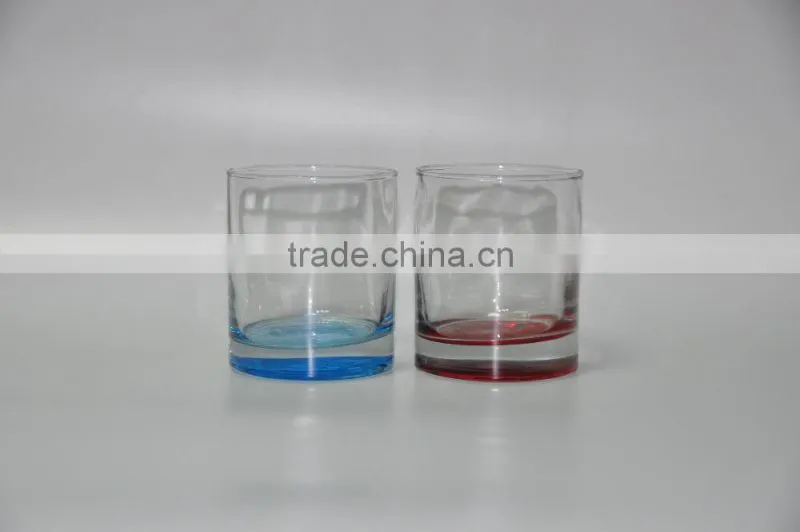 Discount wholesale 6pcs glass tumblers/colored glass tumblers
