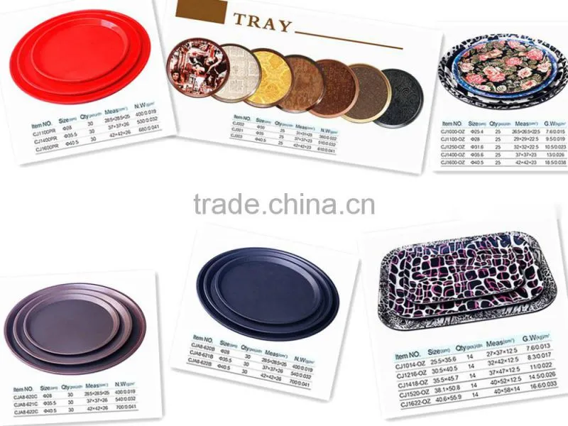 Serving Tray Sets, Round/Square Melamine Tray for European Market