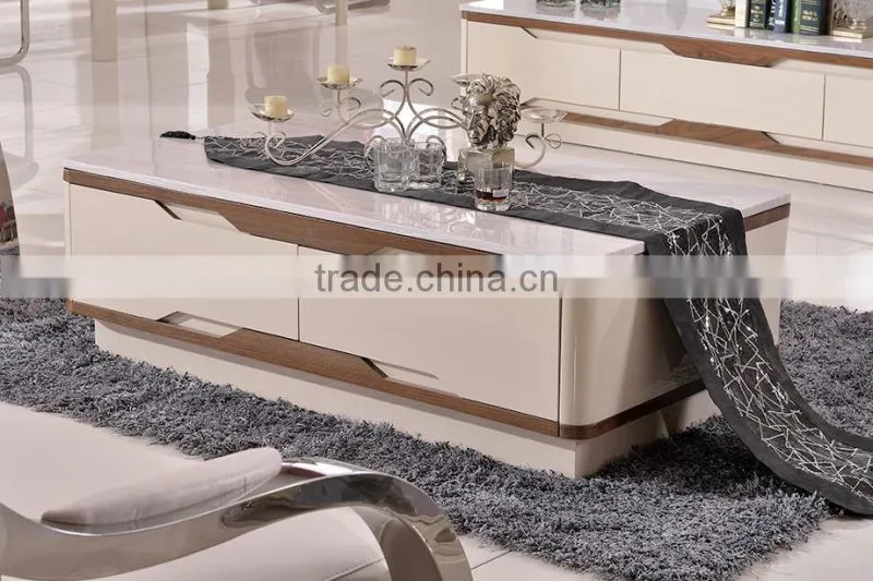 C386 Home Furniture Marble Top Tea Table With Coffee Table