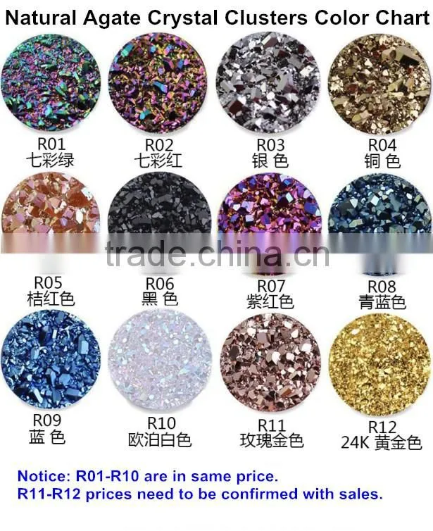 Precious Genuine Natural Agate Drusy Pendant Charm Druzy Stones Wholesale