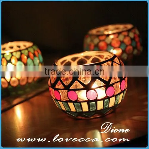 Wholesale mosaic candle holders centerpiece for wedding