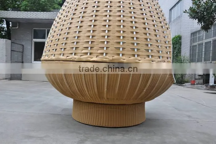 Outdoor swing bed with canopy