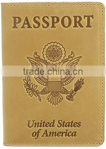Genuine leather Tianhooo Leather Passport Cover & Holder for Men Women Passport Case