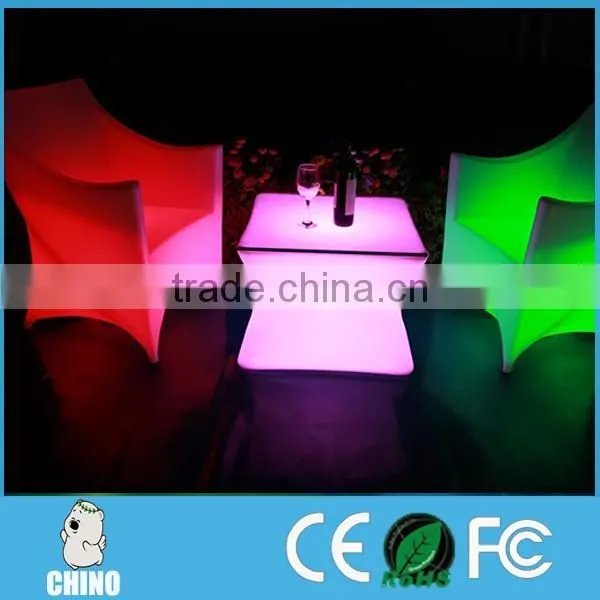PE plastic IP54 lighted remote control table for Leisure room