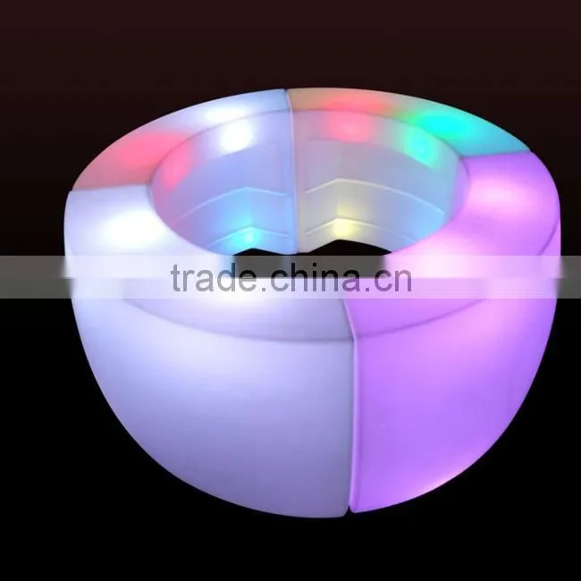 Beautiful lighting commerical high quality plastic LED bar counter with 16 colors change by remote control