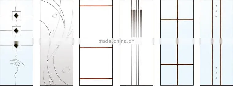 Aluminium alloy hollow glass sliding door kitchen cabinet door wood door(BG10-M483)