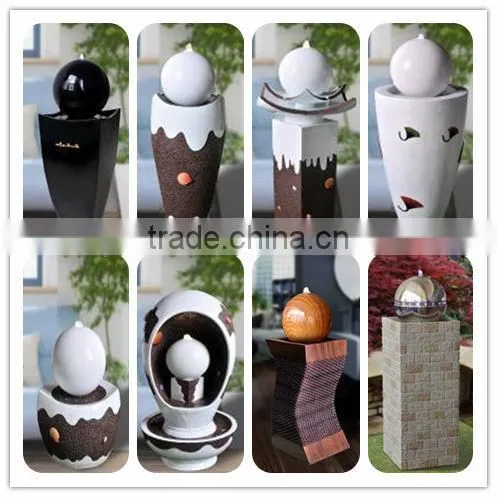resin water decoration,resin water fountain with led light