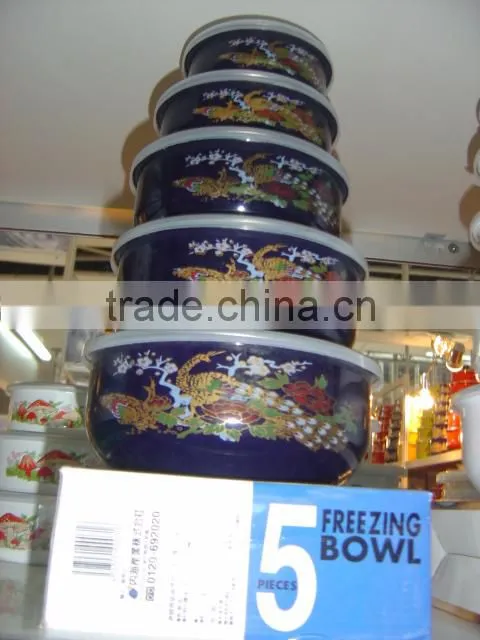 enamel storage bowl mixing bowl salad bowl food container
