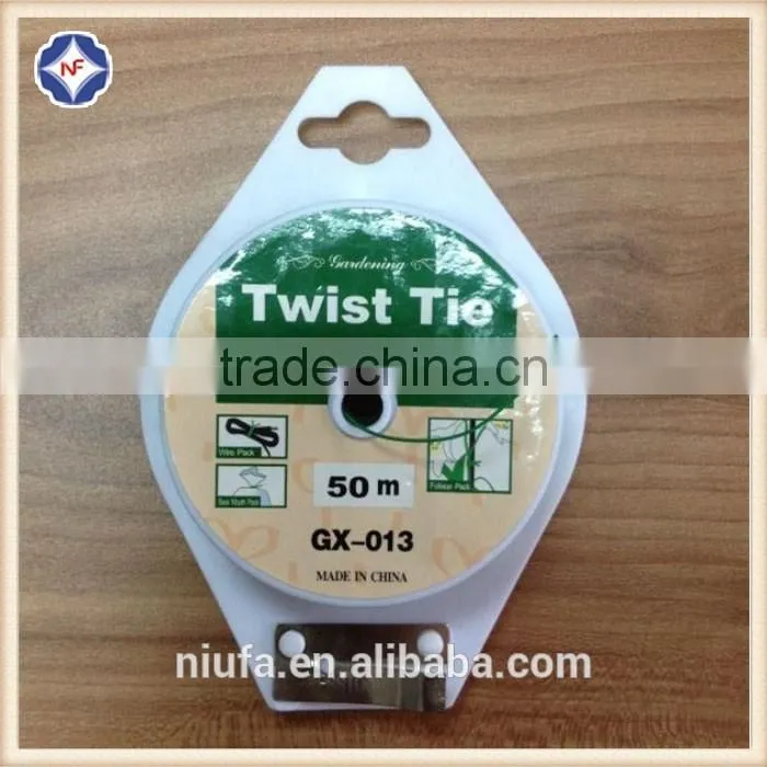 green twist tie garden supplies twist tie plant tie made in China