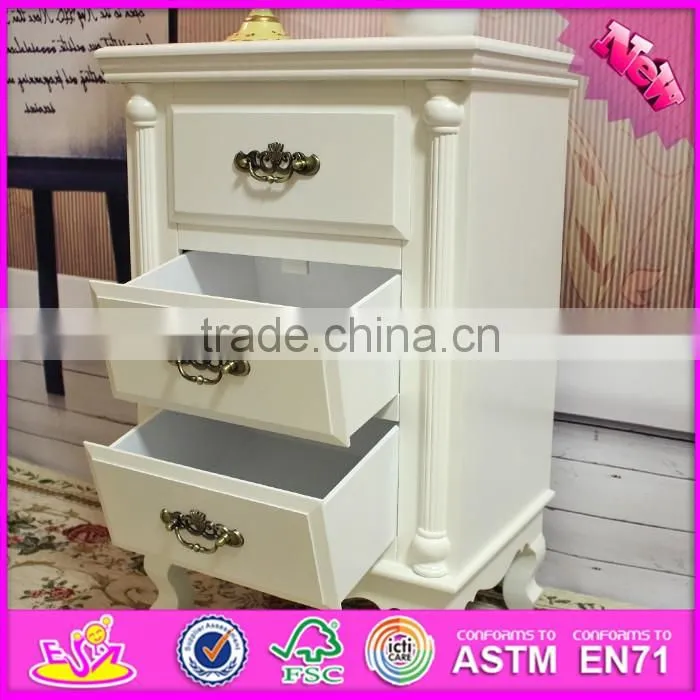 2016 wholesale bedroom white solid wood cabinets W08H065