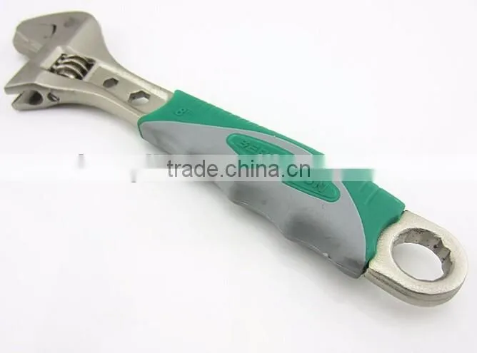 BERRYLION 250mm adjustable monkey screw wrench with rubber handle design