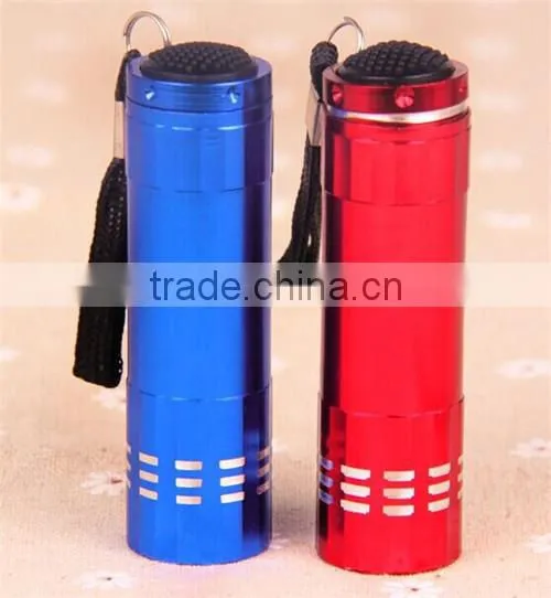 9 long life mini ultra bright LEDs Flashlight,LED torch