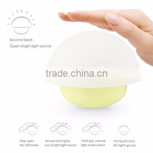 7 Color Touch Sensor Dimmable Lamp Yellow Tumbler Mushroom LED Kids Night Light
