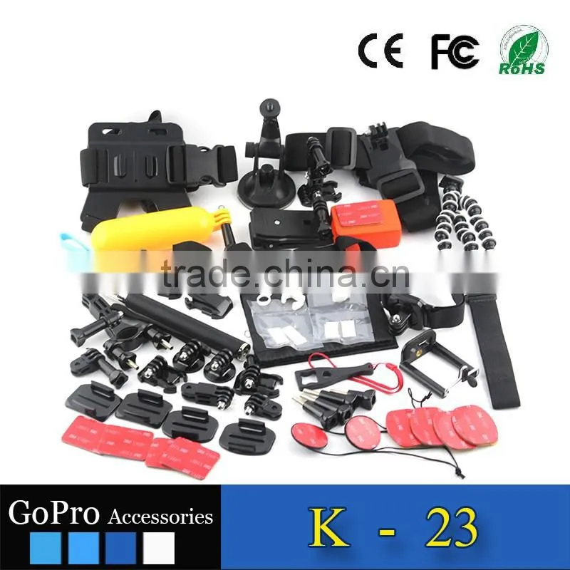 2016 hot selling products kit used for gopros heros 4 accessories kit mount sport camera case