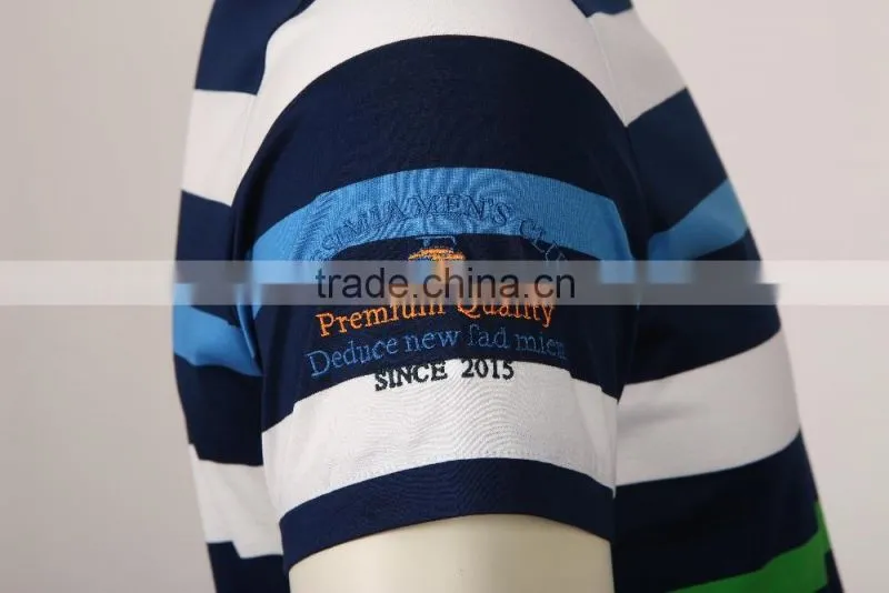 Men 's fine striped t shirt fabric