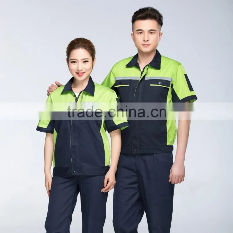 2017 Fashion workwear new design work clothes coverall suit work uniform summer workwear