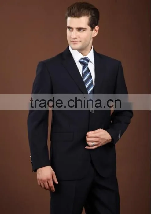 new designs men blue suit pant coat