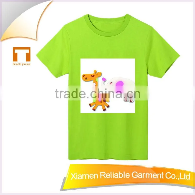 Hot!2016 fashion 100% cotton light up t shirts for kids cartoon pattern