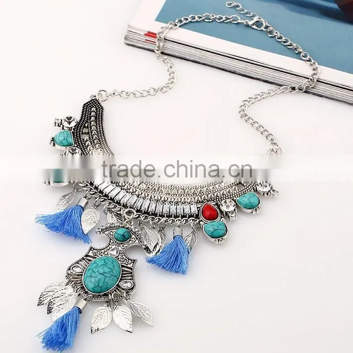 F20033N latest design beads necklace colorful and beautiful necklace
