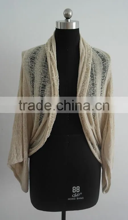 Fashion lady/girl latest loose knitted poncho sexy sweater