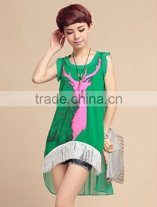 Summer Top Quality Front Short and Back Long Dresses