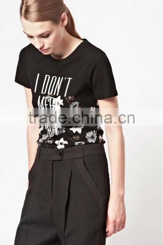 Ladies T-shirt with Floral Prints