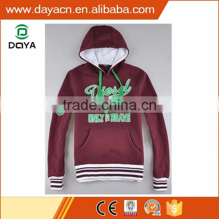 Customn hot sale men's popular CVC fleece hoody