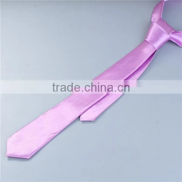 Polyester Necktie Violet Customize Printed Logo Tie