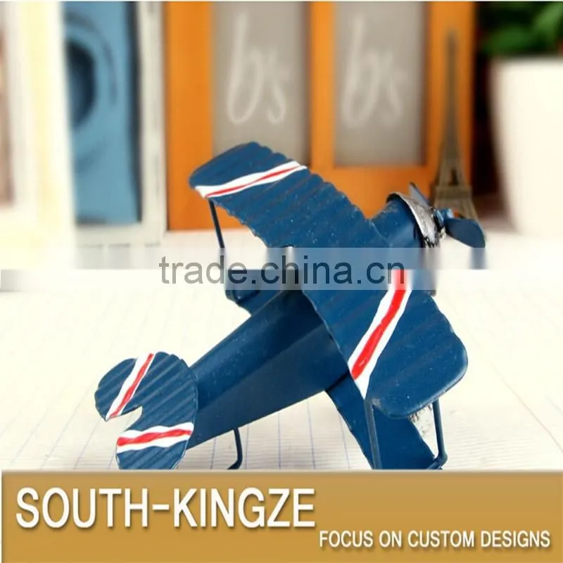 Vintage Decoration Iron Metal Airplane Display Model