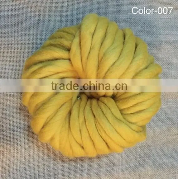 Hand spun super chunky thick yarn in more than 30 colors for quick knitting hat