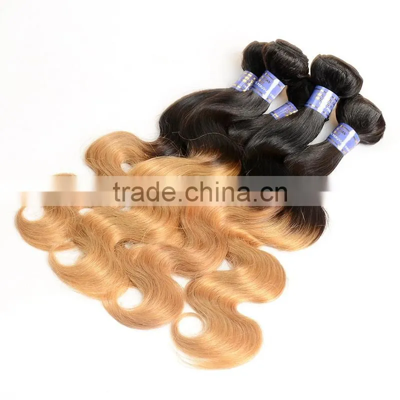 2017 factory price with top quality sew in human hair weave ombre hair , Peruvian hair