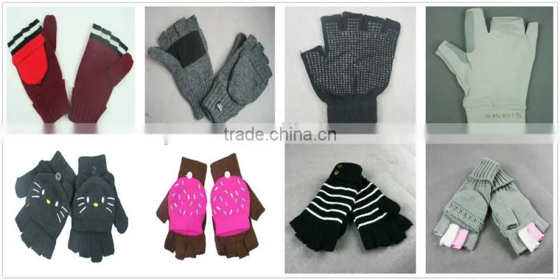 China supplier custom children knitting glove/knitted glove/knit glove