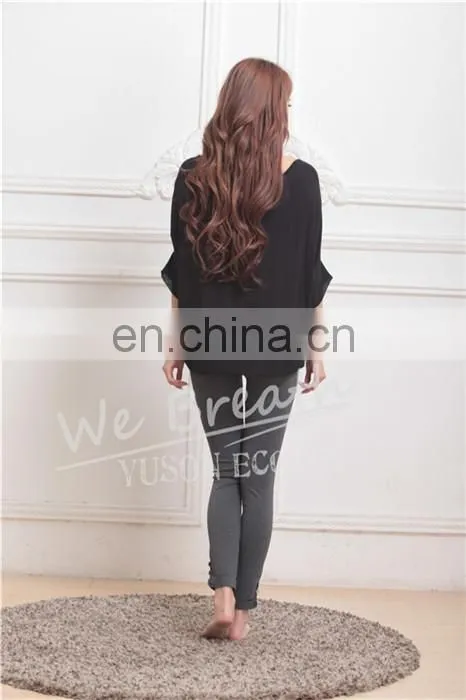 Black Bamboo Summer Breathable T-shirt Blouse Home Wear Girls