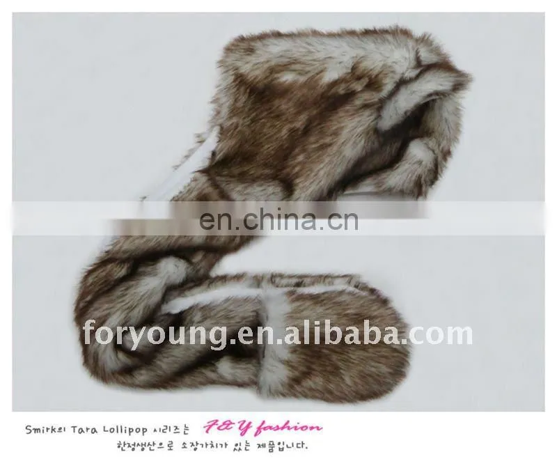 faux fur animal hood hat