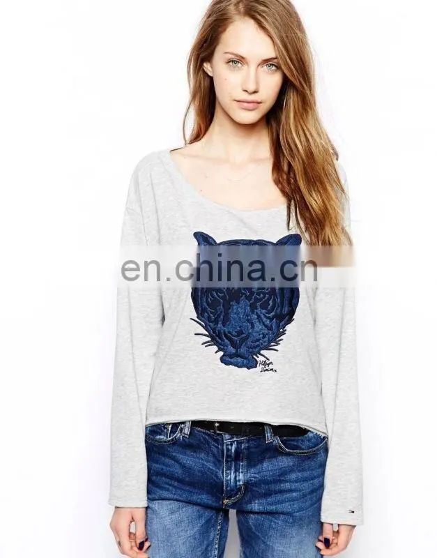 Fashion cutting blouse design from China supplier