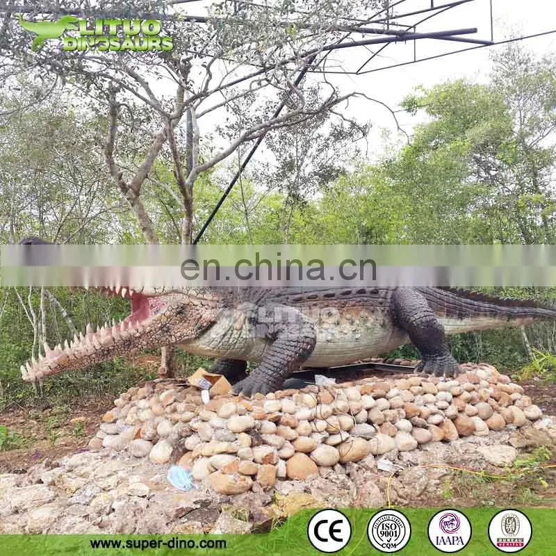 Mini Golf Decoration Artificial Crocodile Animatronic Animal