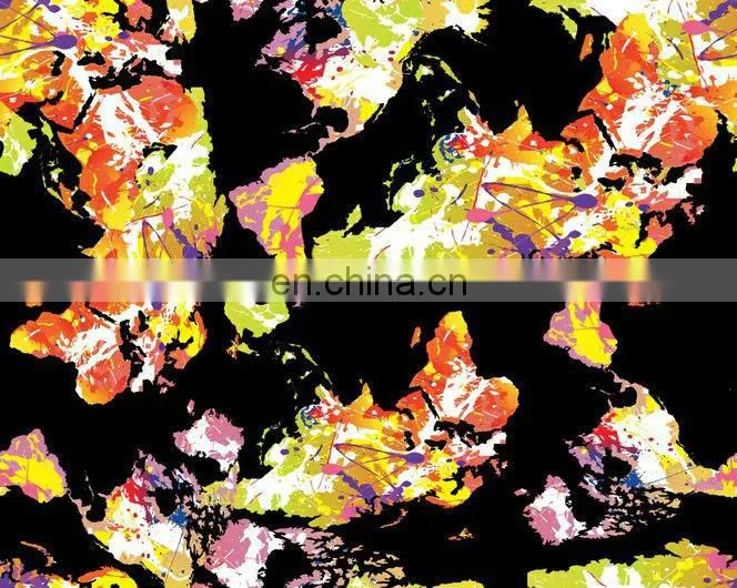 New arrival fashion multi-colors 2016 digital printing silk printed fabric