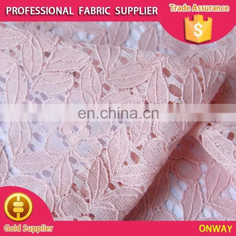 new design burnt-out polyester/cotton solid lace for all ladies' garment