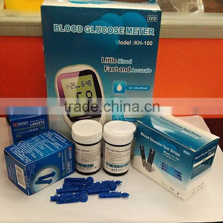 Blood Glucose meter with strips and lancets