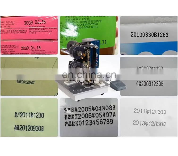YTK brand HP241B hot sale semi automatic batch number & expiry date inkjet coding machine printer with 3 print lines