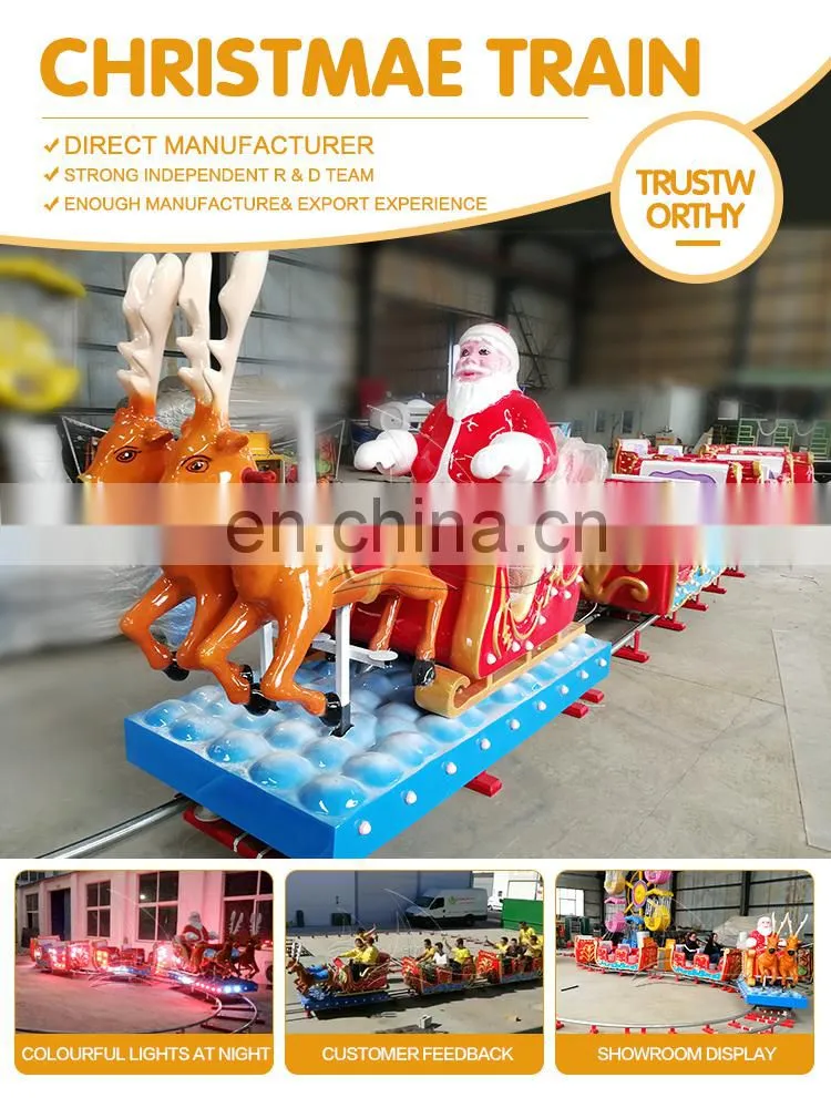 Kids and adult amusement railway train park toys mini electric set rides trains for sale