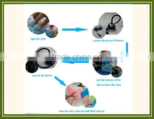 Funny Commercial Interesting Inflatable Blue Land Zorb Ball for Sale