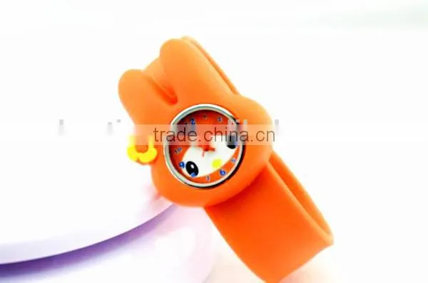 cartoon rabbit design slap watch cheap wholesale kids slap watches silicone slap watch