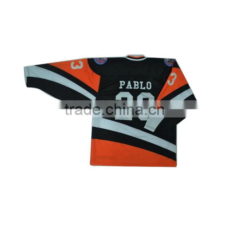 Custom made Dye sublimation printing hockey jersey