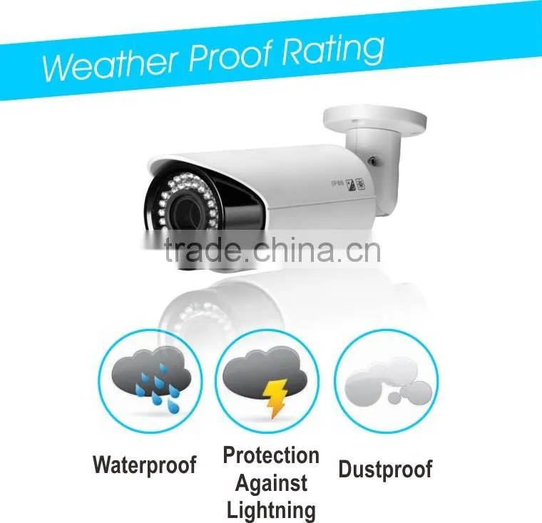 H.265 Security IP CCTV 5.0mp 3X zoom Motorized Lens IR Varifocal Starlight Color Bullet Camera
