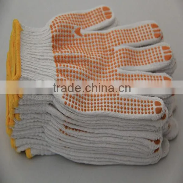 7gauge and 10 gauge 600g pvc dotted cotton working knitted gloves